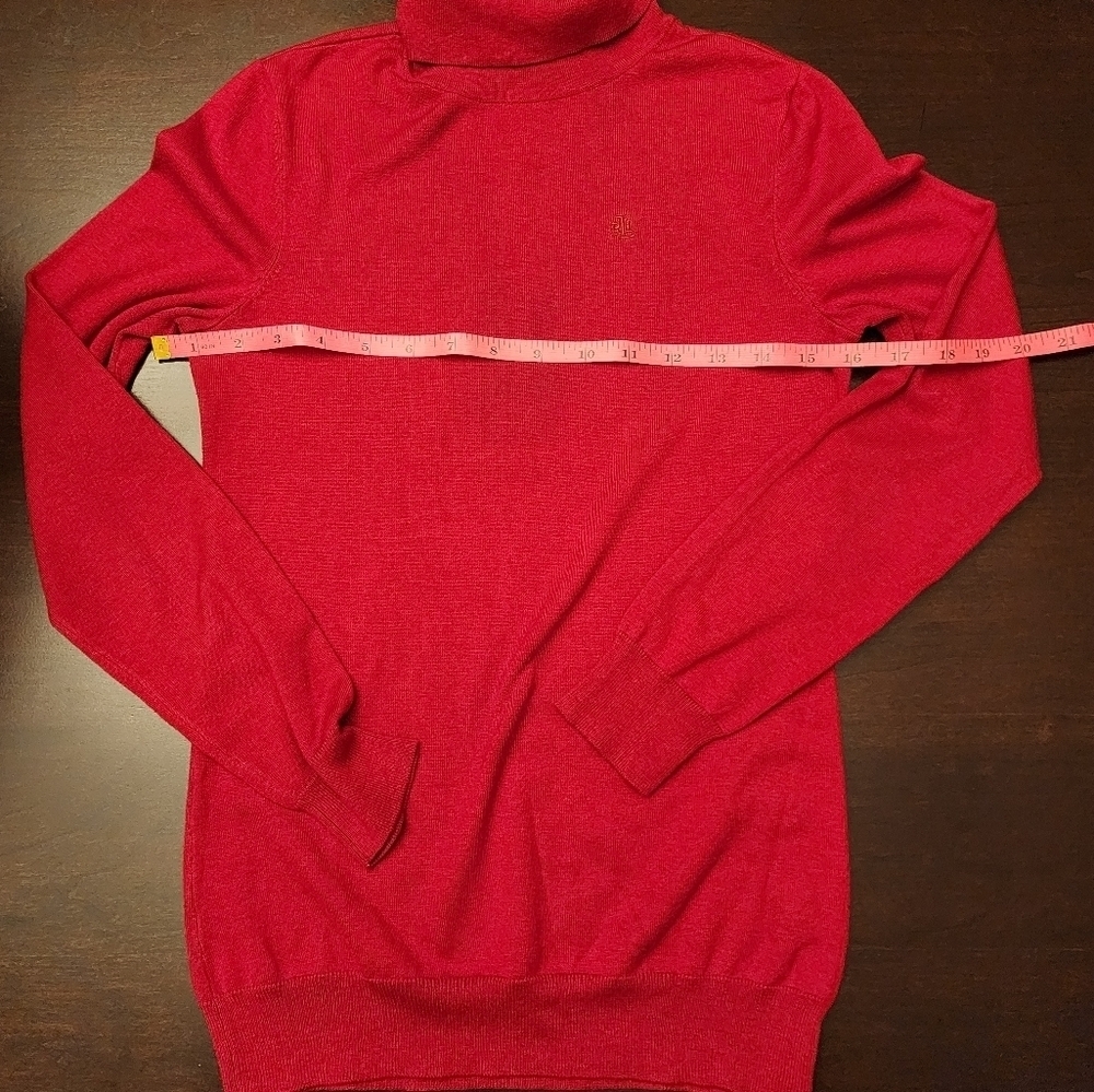 Ralph Lauren Turtleneck Silk Blend Red Sweater XS